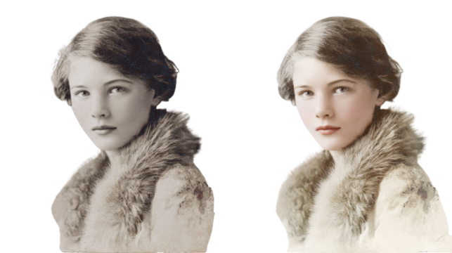 Vintage Portraits: Timeless vintage portraits with soft lighting and delicate features, isolated on a Transparent background, PNG file.