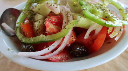 Greek salad fresh healthy organic food