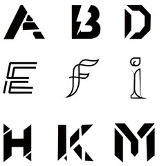 Creative Monogram Alphabet Set