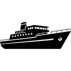 Sleek cruise ship sailing on open water for luxury travel