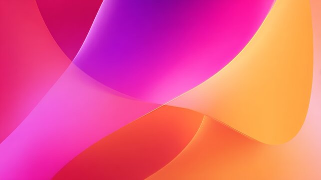 Soft abstract background with fluid shapes in pink, purple, and orange gradients, smooth organic layers, warm elegant style, modern creative design for branding, packaging, web, social media graphics
