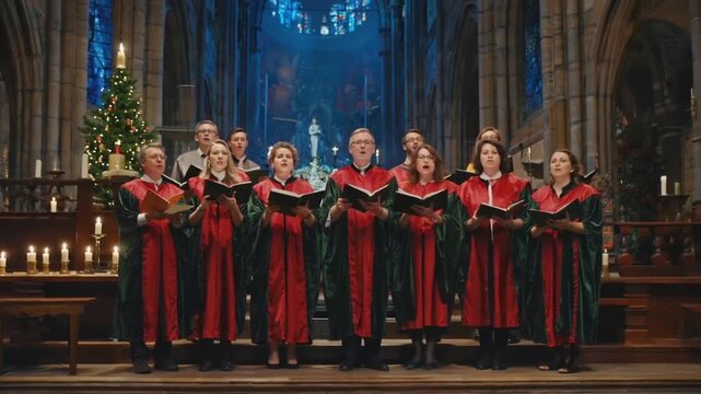 Christmas concert in the church.	
