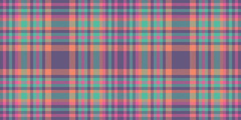 Stroke check tartan textile, lovely plaid pattern vector. Show fabric background texture seamless in indigo and teal colors.