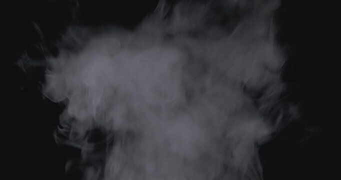 Smoke-like special effects against a black background