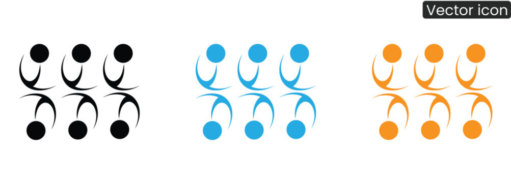 Instantly elevate your projects with these versatile, modern abstract icons. Ideal for representing teams, unity, and dynamic business concepts in vibrant colors.