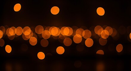 Softly blurred orange bokeh lights create a magical and festive atmosphere, perfect for celebrations and holiday themes