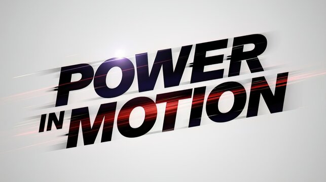 Dynamic power in motion text with streaking effects
