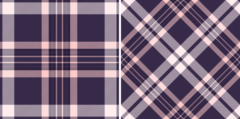 Pattern plaid vector of check textile texture with a background tartan seamless fabric. Set in novelty colors. Tablecloth design ideas.