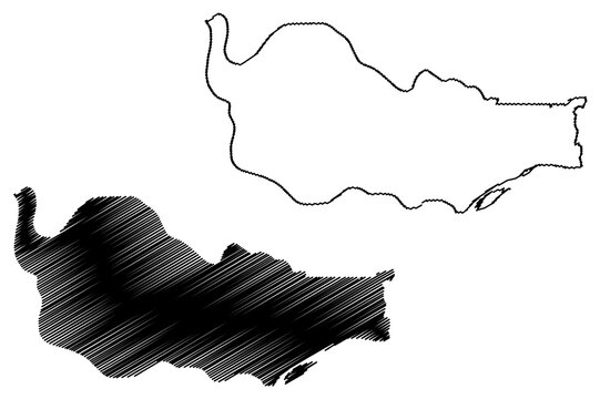 Anama municipality (Amazonas state, Municipalities of Brazil, Federative Republic of Brazil) map vector illustration, scribble sketch Anama map