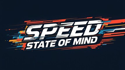 Speed state of mind dynamic graphic with energetic brush strokes