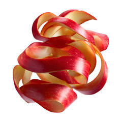 Professional Detailed Apple Peel Set Isolated on White Background