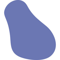 Abstract Blue Organic Shape on Transparent Background Representing Simplicity and Modern Design Elements