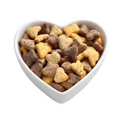 Heart-Shaped Pet Treats in Crunchy Bowl