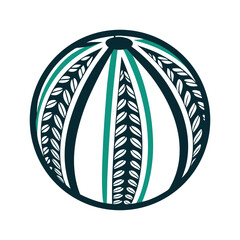 Tribal Style Sphere Icon, Adventure and Nature Vector Icon Set of Various Transportation Vehicles
