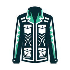 Tribal Style Jacket Icon for Adventure Vector Icon Set of Various Transportation Vehicles