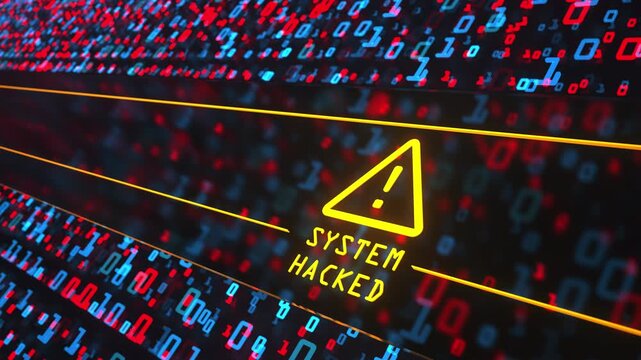 4k video 3D animation System Hacked Data Matrix. Prores 4444.