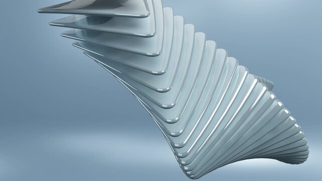 Abstract animation, iridescent glass background. Glass triangle shapes with light refraction. Creative futuristic art wallpaper. 4k seamless looped video for high tech backdrop. 3d animation