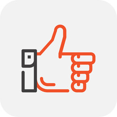 Modern good deal flat line vector illustration icon design concept. Icon for mobile and web graphics. Flat symbol, logo creative concept. Simple and clean flat pictogram