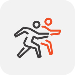 Modern competition flat line vector illustration icon design concept. Icon for mobile and web graphics. Flat symbol, logo creative concept. Simple and clean flat pictogram