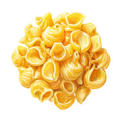 Mac And Cheese in watercolor style, vector illustration, isolated on white background.