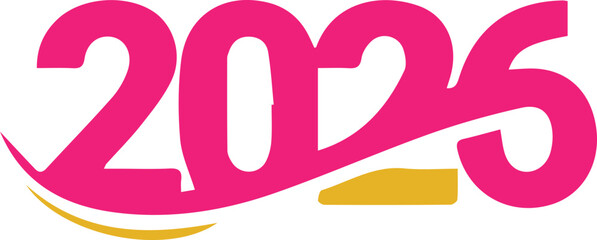 Beautiful happy new year 2026 colorful text design