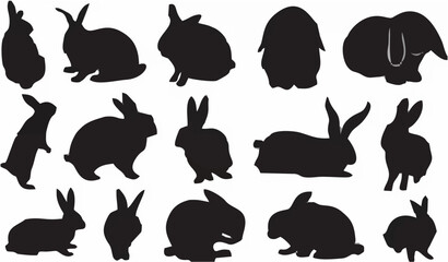 Easter Bunny Silhouette Colle...