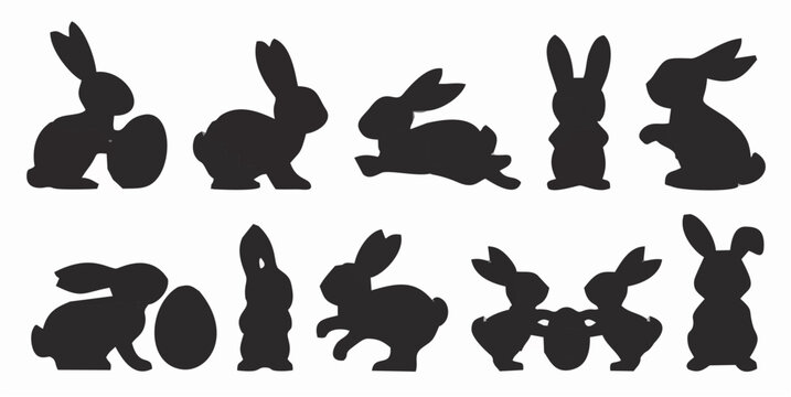 Easter Bunny Silhouettes - Ha... - Powered by Adobe