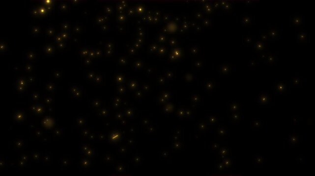 Abstract Golden Swirl Particles Background 4K. Shimmering Metallic Gold Dust Particles in the Air with Luxury Texture Floating Waves Golden Particles with Dynamic Lines and Dots Backdrop.