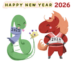 From the Year of the Blue Snake to the Year of the Red Horse. The year-end and New Year holidays are approaching. Happy New Year 2026.