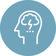 Modern brainstorm flat line vector illustration icon design concept. Icon for mobile and web graphics. Flat symbol, logo creative concept. Simple and clean flat pictogram