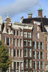 Fototapeta premium Oude Schans Canal House Facades in Amsterdam, Netherlands