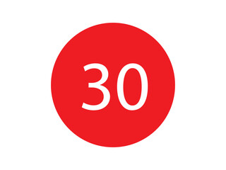 number 30 icon