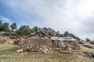 The scenic views of the countryside of Elmalı, Antalya, in the autumn season, with colorful leaves