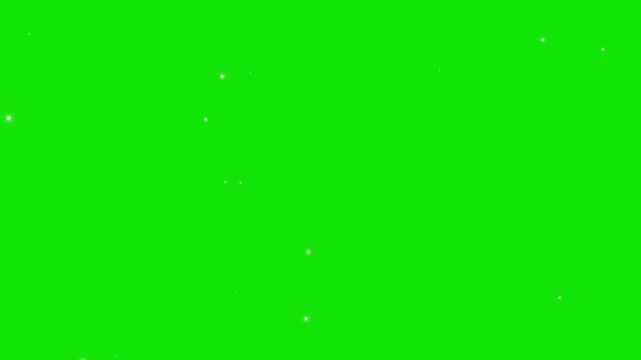 glowing stars sparkle blinking retro vector dots twinkling starry night sky looping animation doodle glitter trail magic dust shimmer particle on green background	