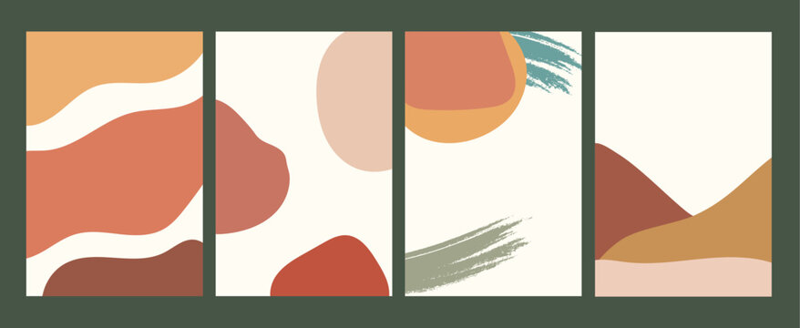 Set of beautiful earth tone pastel color background in Boho theme . Can use this picture in widely of work such as website, background, wallpaper, caft work ect.