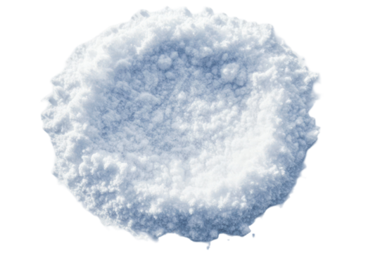 Snow circle pattern ultra realistic high resolution overhead on transparent background - Powered by Adobe