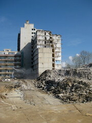 Abriss eines Hochhauses
