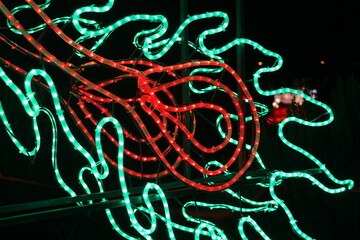 Lichterketten in gr&uuml;n und rot