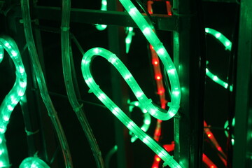 Lichterketten in gr&uuml;n und rot