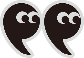 검정색 쌍따옴표