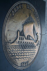 Relief mit Schiff der Stadt Pir&auml;us, Griechenland