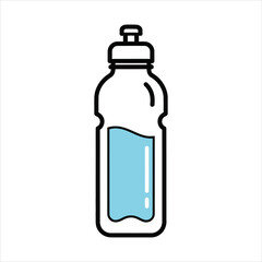 Water Bottle Color Vector Art