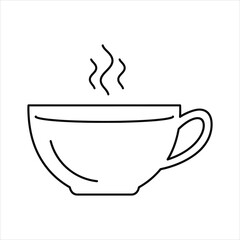 Tea Cup Line Art Vector Design