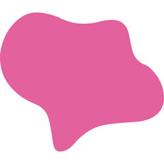 Abstract Organic Shape With Soft Edges In A Vibrant Pink Color Against A Clean White Background With No Distractions Or Objects Present