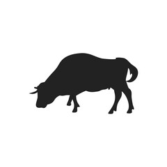 cow and bull silhouette