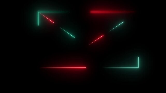 A  glowing neon outline email envelope icons drawing and fading in a seamless loop animation, presenting modern digital communication and messaging concepts in an abstract style.