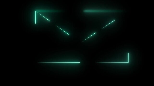A  glowing neon outline email envelope icons drawing and fading in a seamless loop animation, presenting modern digital communication and messaging concepts in an abstract style.