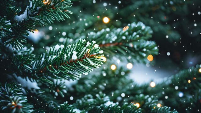 Winter Lights on Fir