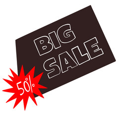 Black Friday Advertising: Massive Half Price Offer Concept