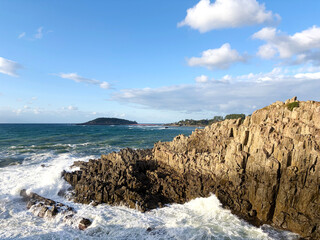 福井県の日本海側にある東尋坊